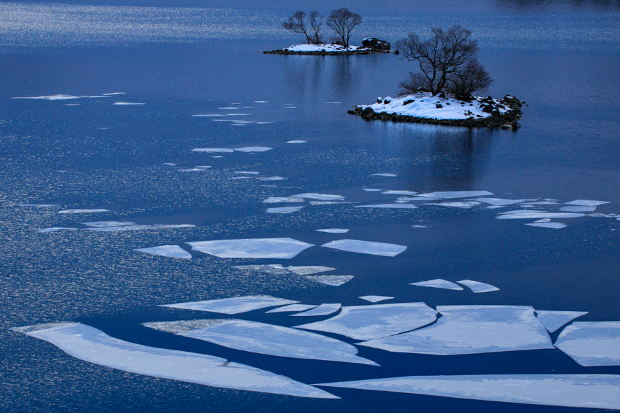 桧原湖 流氷